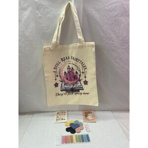 Booklover's "I Still Read Fairytales " Tote Bag  with Accessories